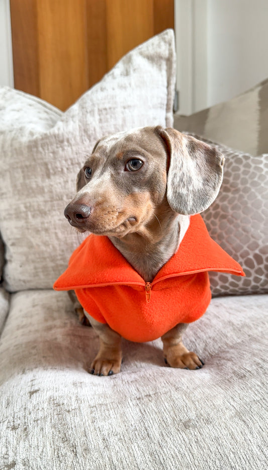 Dachshund Quarter Zip Fleece